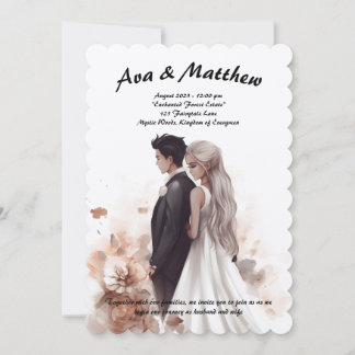 Wedding invitation with style and elegance