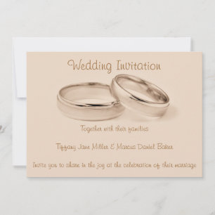 Wedding Invitation with wedding rings