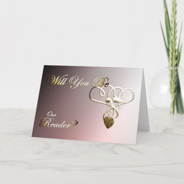 Wedding invitation Would you be my reader request  (Front)