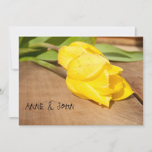 Wedding Invitation "Yellow Tulip" (Front)