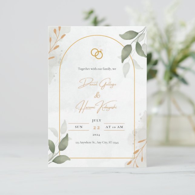 Wedding invitations  (Standing Front)