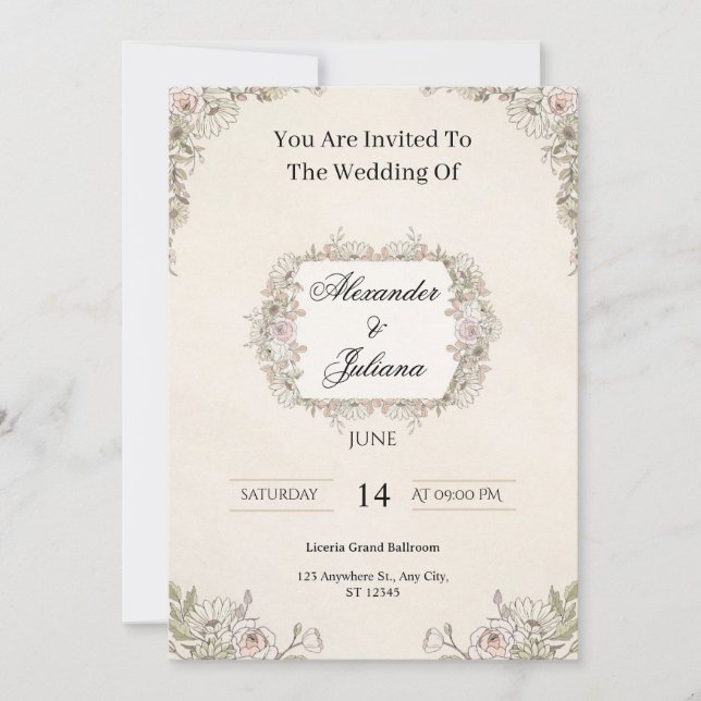 Wedding Invitations (Front)