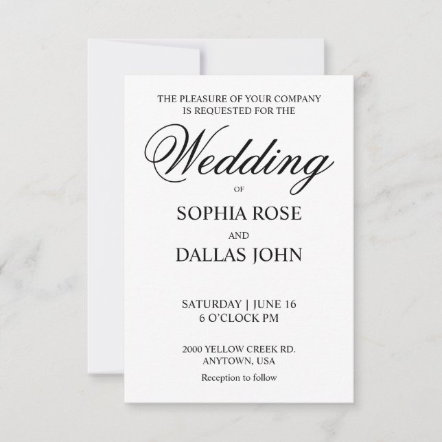 Wedding invitations  (Front)