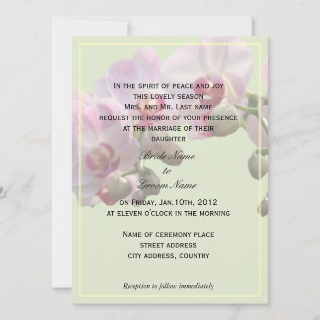 wedding invitations from bride's parents (Front)