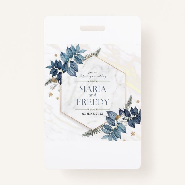 Wedding invitations ID badge (Front)