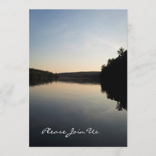 Wedding Invitations Lake at Sunset