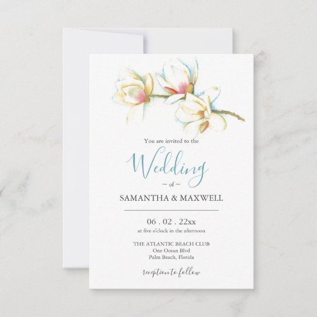 Wedding Invitations On A Budget Unique Floral (Front)