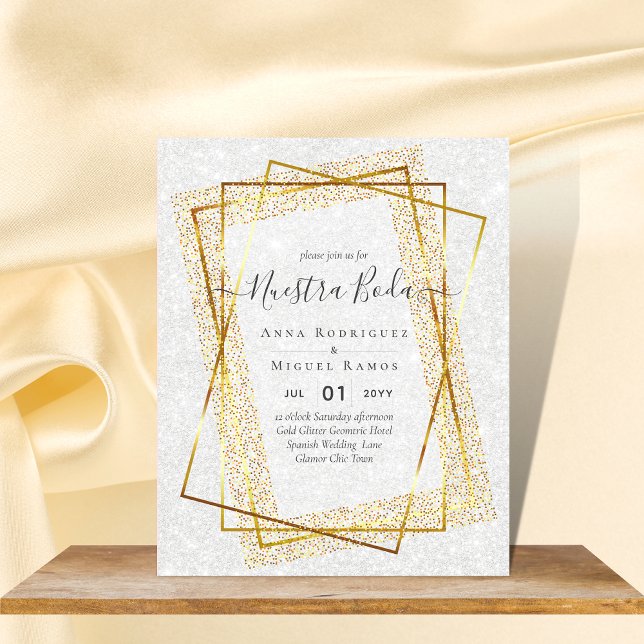 Wedding Invitations, Spanish Wedding GOLD Budget (Creator Uploaded)
