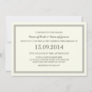 Wedding Invitations Vintage Black and White
