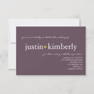 Wedding Invite   A+  sm purple (7 Designer Colours