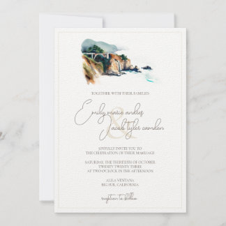 Wedding Invite - Big Sur in Watercolor