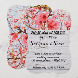 Wedding Invite Blended Half and Half Design