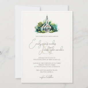 Wedding Invite - Chapel in Watercolor