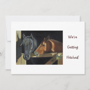 WEDDING INVITE: HORSES, Western: PASTEL Invitation