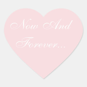 Wedding Invite Pale Pink Heart Sticker