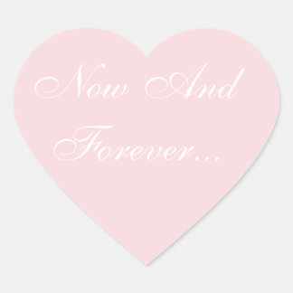 Wedding Invite Pale Pink Heart Sticker