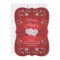 Wedding Invite | Red, Silver, Floral, Hearts