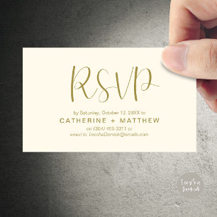 Wedding Invites RSVP Modern Minimalist Reminder
