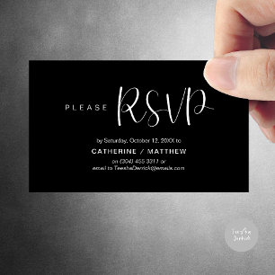 Wedding Invites RSVP Reminder, Modern Minimal