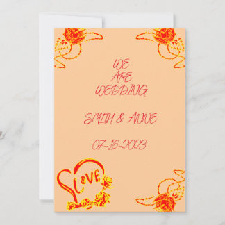 WEDDING INVITIATION ROSE  INVITATION