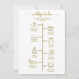 Wedding Itinerary Icon Chic Script Wedding Program