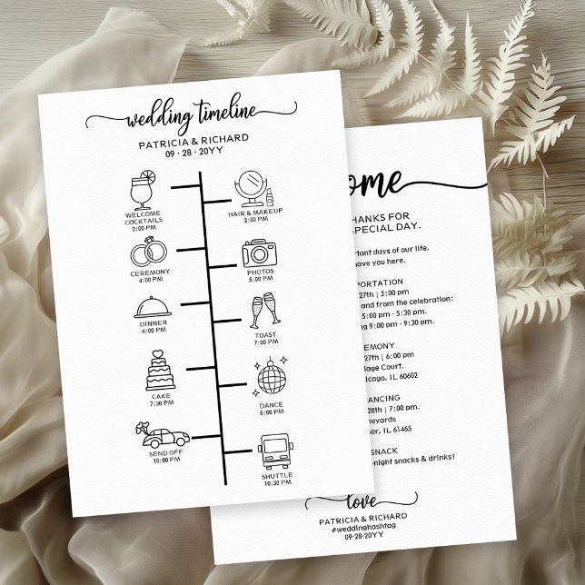 Wedding Itinerary Icon Chic Script Wedding Welcome (Creator Uploaded)
