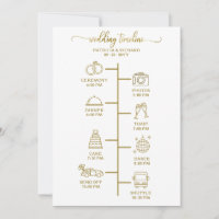 Wedding Itinerary Icon Chic Script Wedding Welcome