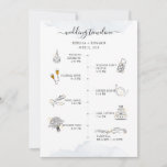 Wedding Itinerary Modern Icons Program<br><div class="desc">Cute Modern Icon Wedding Itinerary Program you can easily customise for your guests</div>