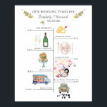 Wedding Itinerary Schedule Welcome Poster<br><div class="desc">You want to make sure all of your wedding-day details are just right. And you should start with the first piece of decor your guests will see: your welcome sign! And these welcome signs aren't just for show; they also provide an important service for your guests. Many couples use them...</div>