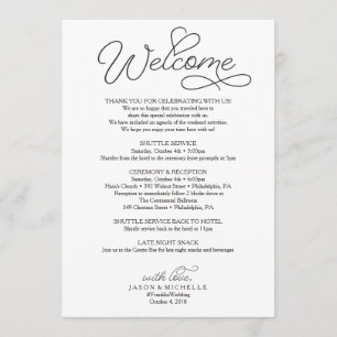 Wedding Itinerary - Wedding Welcome Letter Beloved Program