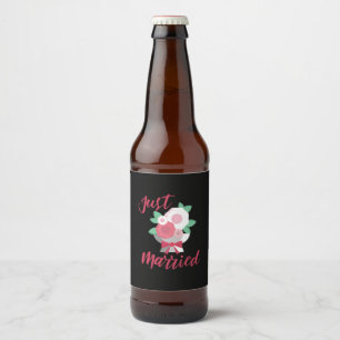 Wedding Just Married Beer Bottle Label
