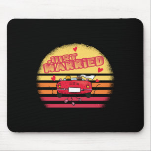 Wedding Just Married Bride Groom Married Long Slee Mouse Pad