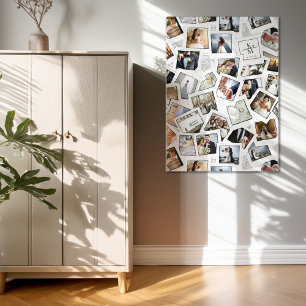 Wedding Keepsake 30 Photo Collage White ID1065 Print