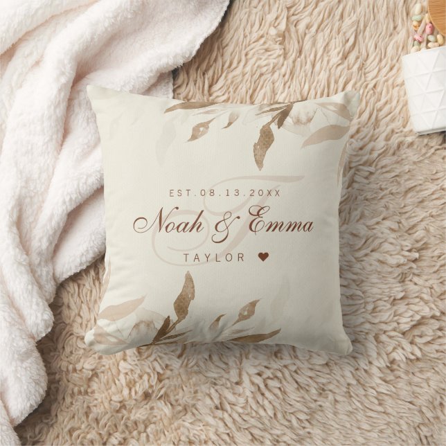 Wedding Keepsake Pillow with Date (Blanket)