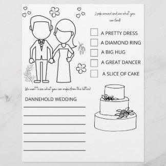 Wedding Kids Table Colouring Page Custom Letterhead