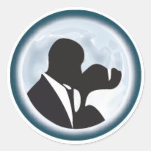 Wedding Kiss Classic Round Sticker