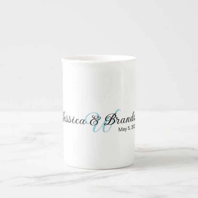 Wedding Label 016 Bone China Mug (Front)