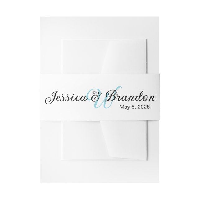 Wedding Label 016 Invitation Belly Band (Front Example)