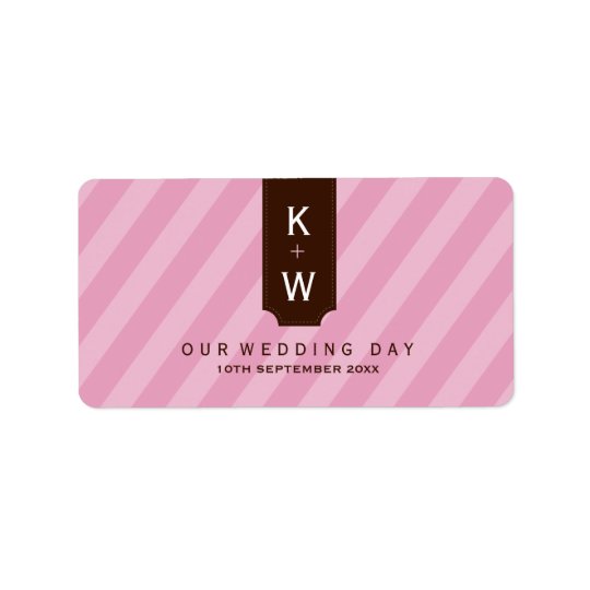 WEDDING LABEL SEALS :: candystripes 3L Address Label