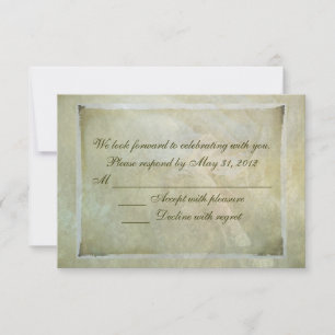 Wedding Lace Abstract RSVP Card