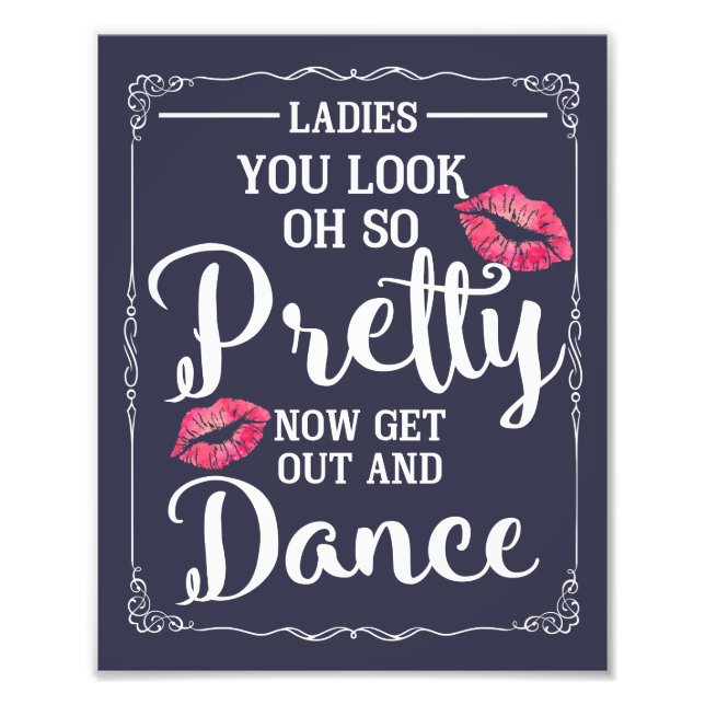 Wedding ladies bathroom sign funny custom colour (Front)