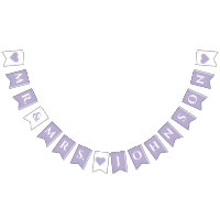 Wedding Lavender 7 Letter Name Hearts Mr. & Mrs. 