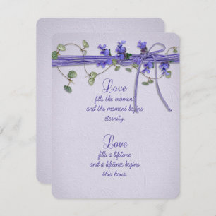 Wedding lavender and ivy border invitation