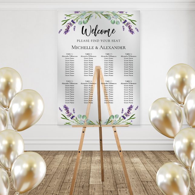 Wedding lavender eucalyptus greenery seating chart (Creator Uploaded)