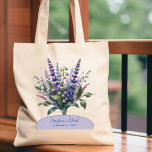 Wedding Lavender Lily of the Valley Tote Bag<br><div class="desc">Wedding bag with lavender and lily of the valley flowers.  Personalised in two places with names of the couple and date of event.</div>