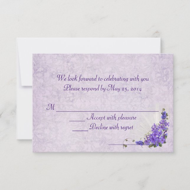 Wedding Lilacs RSVP (Front)