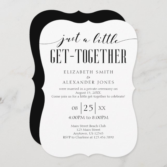 Wedding Little Get-Together Simple Party Invitation (Front/Back)