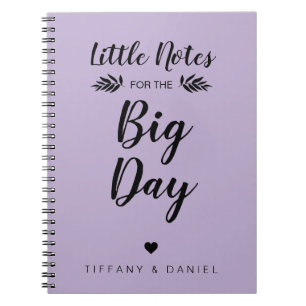 Wedding Little Note Big Day Personalised Notebook