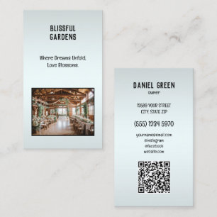Wedding Location Custom QR Photo Business Card