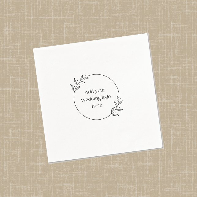 Wedding Logo Custom Cocktail Napkin DIY Template (Creator Uploaded)